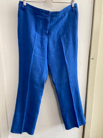 PANTALONE G&J TG48 BLU IN LINO