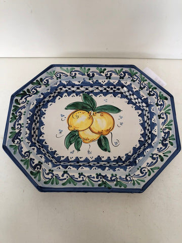 PIATTO MURALE  H4CM L40XP30CM IN CERAMICA CALTAGIRONE R.CORALLO