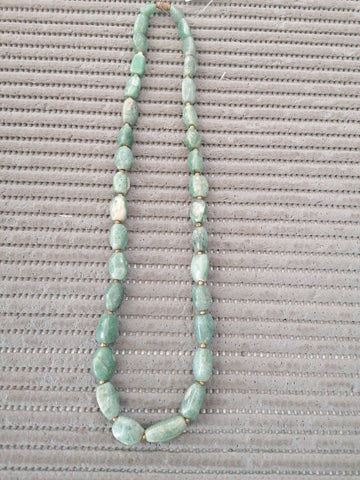 COLLANA LUNGA GIADA  VERDE