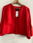 GIACCA ZARA TGM ROSSO C/MANICHE AMPIE