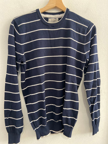 MAGLIONCINO BLOOKER TGM RIGHE BLU/BIANCO