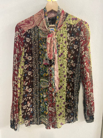 CAMICIA ZARA TGXL FANTASIA FIORI DONNA