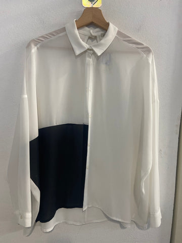 CAMICIA DORALICE TG46 BIANCO/NERO DONNA