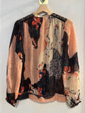 CAMICIA GUESS TGM ROSA/NERO PLISSETTATO
