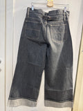 JEANS ZARA TG46 GRIGIO LARGO C/SVOLTINO