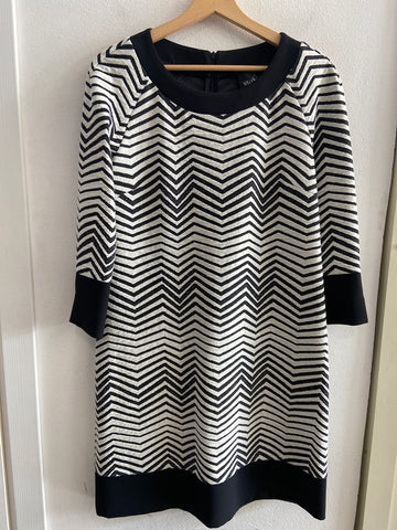 ABITO VALENTINA TG44 BIANCONERO DONNA