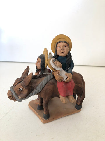 NATIVITA' IN TERRACOTTA TIPO PERUVIANA H10XL10XP7 CM