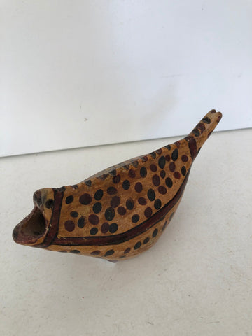 ANTICO STRUMENTO MUSICALE IN CERAMICA H8XL15XP7 CM