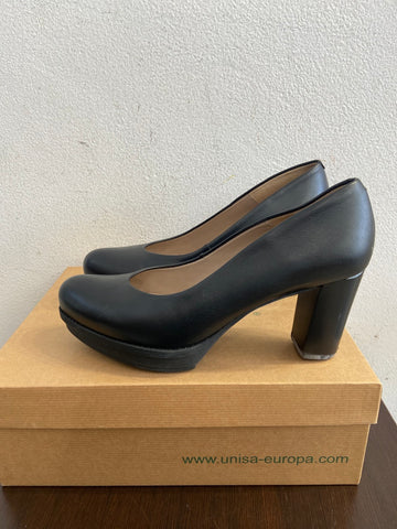 DECOLLETE' UNISA MIS.38 NERO C/SCATOLO