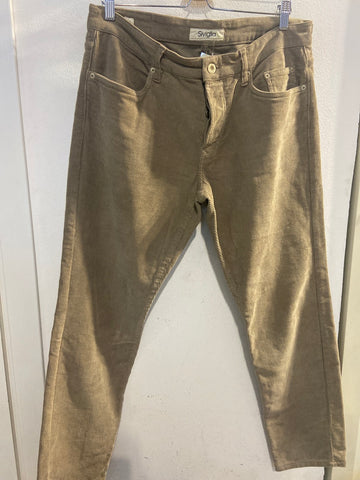 PANTALONE SIVIGLIA TG50 BEIGE IN VELLUTO UOMO