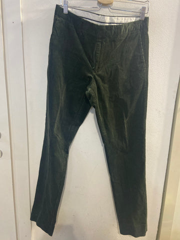 PANTALONE GANT UOMO TG48 VELLUTO VERDE