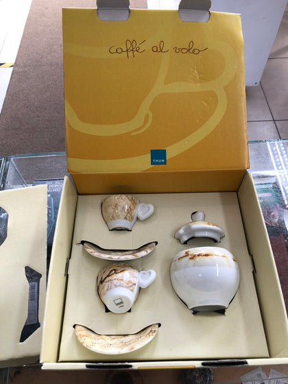 COPPIA TAZZINE + ZUCCHERIERA THUN CON SCATOLO PARI AL NUOVO