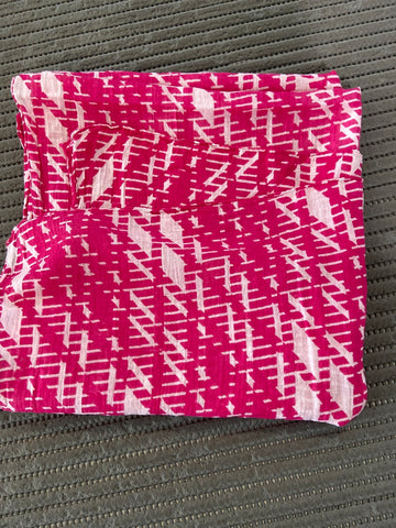 SCIARPINA CHARRO IN COTONE FUXIA/BIANCA