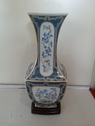 VASO PORCELLANA ANCAP STILE ORIENTALE H45XL10XP10 CM ( CON IMPERFEZIONE ) + PIEDE