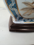 VASO PORCELLANA ANCAP STILE ORIENTALE H45XL10XP10 CM ( CON IMPERFEZIONE ) + PIEDE