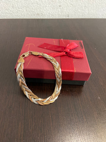 BRACCIALE INTRECCIATO DORATO/ARGENTATO
