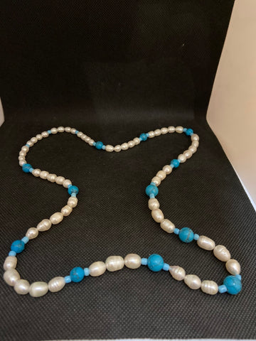 COLLANA PERLINE SCARAMAZZE E PASTA DI TURCHESE