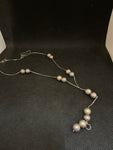 COLLANA IN ARG925 C/PERLINE GRIGIE