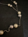 COLLANA IN ARG925 C/PERLINE GRIGIE