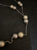 COLLANA IN ARG925 C/PERLINE GRIGIE