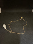 COLLANA IN ARG925 DORATA C/CIONDOLO STRASS