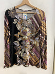 MAGLIA MG TG50 MARRONE/LILLA FANTASIA