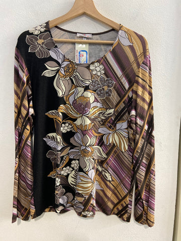 MAGLIA MG TG50 MARRONE/LILLA FANTASIA
