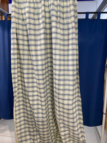 COPPIA TENDE L140X230CM PANNA/BLU A QUADRI
