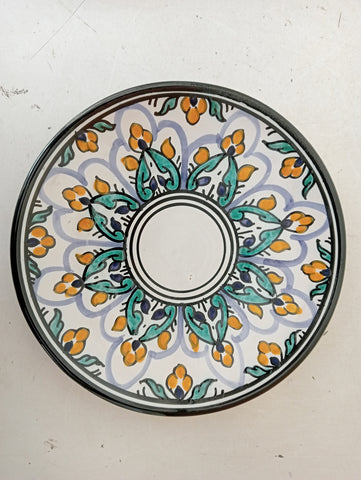 PIATTO MURALE IN CERAMICA ETNICA H2XDIAMETRO18 CM
