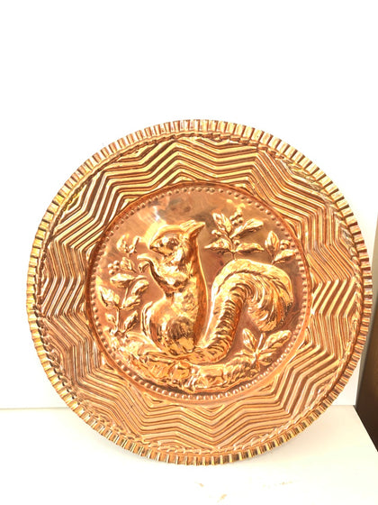 PIATTO DECORATIVO SBALZO IN RAME DIAM 29