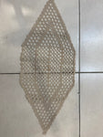 CENTRINO L30X74CM OVALE INTAGLIO BIANCO C/NODINI