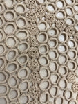 CENTRINO L30X74CM OVALE INTAGLIO BIANCO C/NODINI