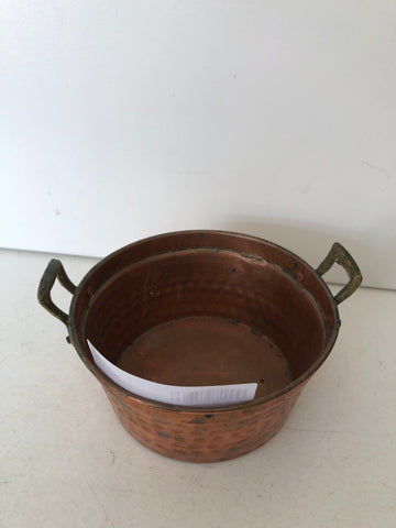 TEGAME DUE MANICI IN RAME H5XDIAMETRO10 CM