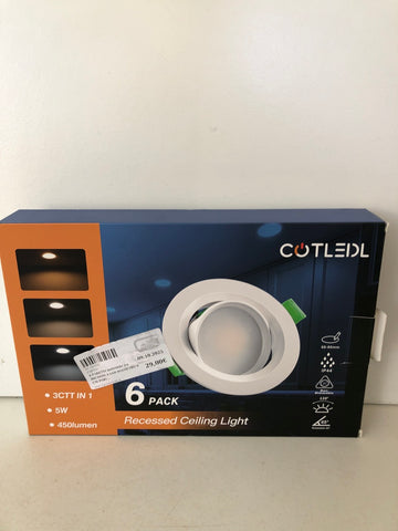 6 FARETTI ROTONDI DA INCASSO A LED DIAMETRO 8 CM PARI AL NUOVO