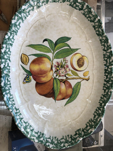 VASSOIO IN CERAMICA VINTAGE H6XL46X34 CM