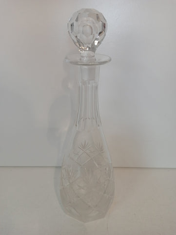 BOTTIGLIA DA LIQUORE IN CRISTALLO TIPO BOHEMIA H30XL8XP8 CM