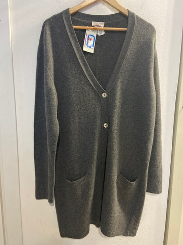 CARDIGAN GRANSASSO CASHMIRE TG52 GRIGIO