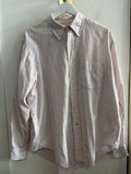 CAMICIA LABEL MIS.43 BIANCO/BORDEAUX A RIGHE