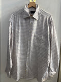 CAMICIA O.RUGGERI MIS.44 BIANCO A QUADRI UOMO