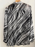 CAMICIA GUESS TG.S BIANCO NERO FANTASIA C/PAILETTES