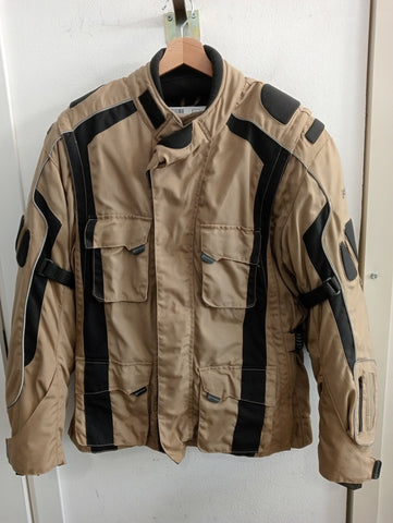 GIUBBOTTO MOTO SPEED MIS.52 BEIGE/NERO C/PROTEZIONI