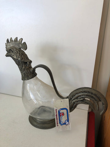 BROCCA GALLO IN PELTRO H25XL28XP8 CM