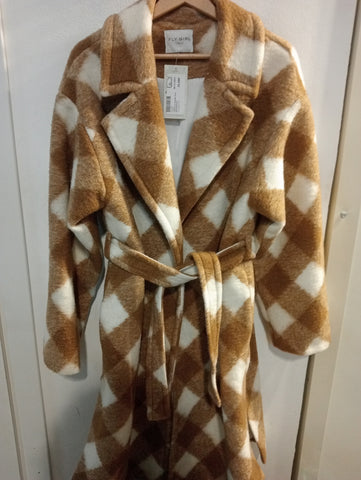 CAPPOTTO FLYGIRL TG46 BEIGE/BIANCO