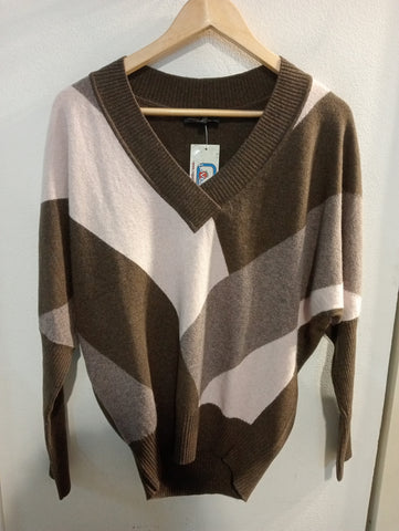 MAGLIONE LUISA SPAGNOLI TGS MARRONE MISTO LANA