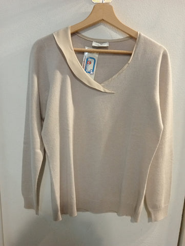 MAGLIONE GRANSASSO TG46 BEIGE MISTO LANA