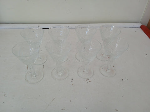 8 BICCHIERI AMARO IN CRISTALLO
