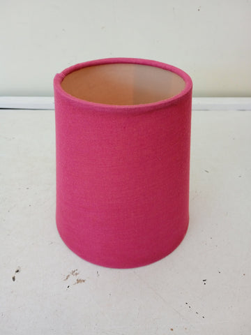 PARALUME IN STOFFA ROSA H10XDIAMETRO10 CM