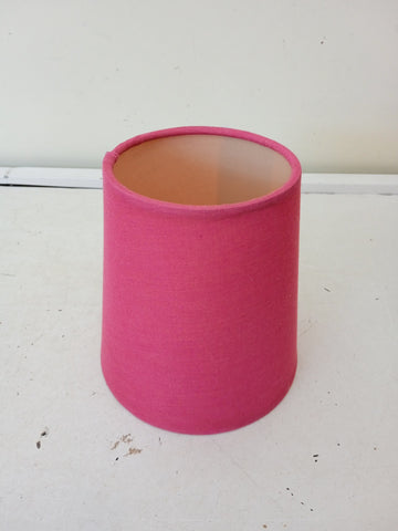 PARALUME IN STOFFA ROSA H10XDIAMETRO10 CM