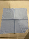 TOVAGLIA X12 IN COTONE AZZURRO C/RICAMO  E APPLICAIONE BIANCO+TOVAGLIOLI