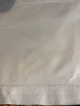 CENTRO TAVOLA L88X86CM IN LINO BIANCO C/RICAMO ECRU'